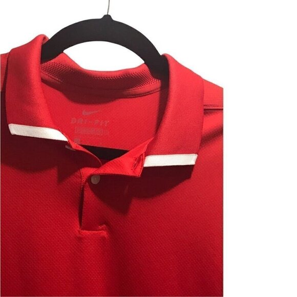 Nike Dri Fit Vapor Solid Golf Polo‎ Red Shirt - Picture 4 of 12